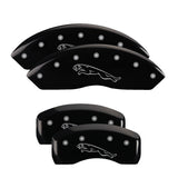 MGP 4 Caliper Covers Engraved Front & Rear MGP Black finish silver ch - 39019SMGPBK