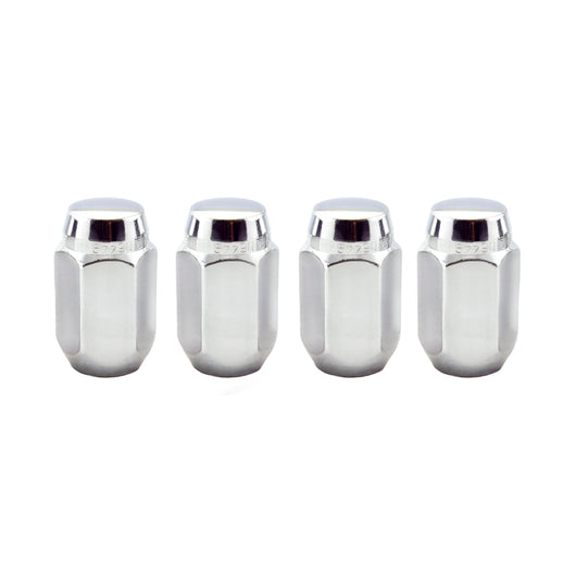 McGard Hex Lug Nut (Cone Seat) 7/16-20 / 13/16 Hex / 1.5in. Length (4-Pack) - Chrome - 64001