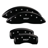 MGP 4 Caliper Covers Engraved Front & Rear MGP Black Finish Silver Char 2017 Ford Fusion - 10244SMGPBK