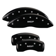 MGP 4 Caliper Covers Engraved Front & Rear MGP Black Finish Silver Char 2017 Ford Fusion - 10244SMGPBK