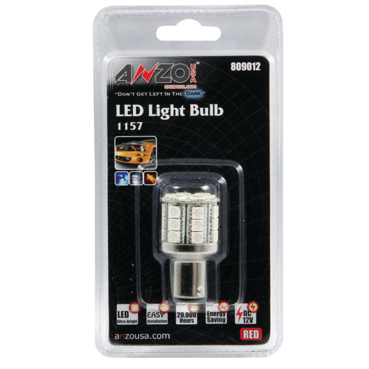 ANZO LED Bulbs Universal LED 1157 Red - 28 LEDs 1 3/4in Tall - 809012