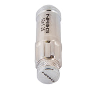 NRG 700 Series M12 X 1.25 Steel Lug Nut w/Dust Cap Cover Set 21 Pc w/Locks & Lock Socket - Silver - LN-LS710SL-21