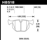 Hawk BMW Rear DTC-70 Race Brake Pads - HB518U.642