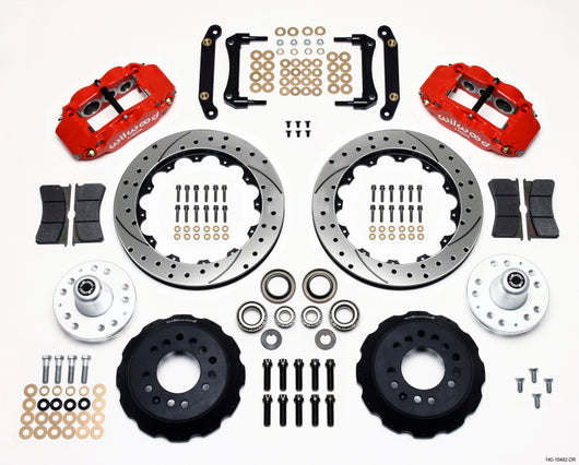 Wilwood Narrow Superlite 6R Front Hub Kit 12.88in Drill Red 79-81 Camaro - 140-10492-DR