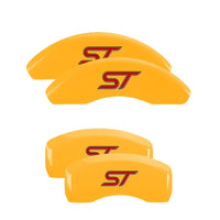 MGP 4 Caliper Covers Engraved Front & Rear MGP Yellow finish black ch - 10239SMGPYL