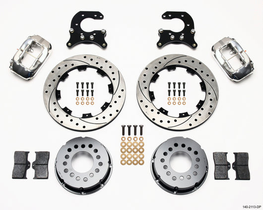 Wilwood Forged Dynalite P/S Rear Kit Drilled Polished Small Ford 2.66in Offset - 140-2113-DP
