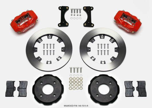 Wilwood Forged Dynalite Front Hat Kit 12.19in Drilled Red 2002 Mitsubishi Lancer - 140-7015-R