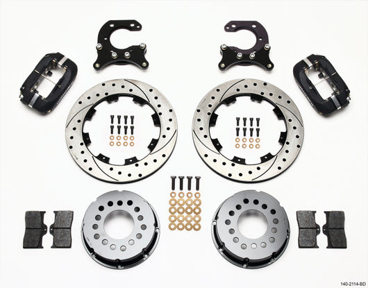 Wilwood Forged Dynalite P/S Rear Kit Drilled Rotor Big Ford 2.54in Offset - 140-2114-BD