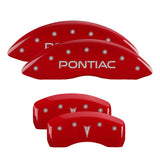 MGP 4 Caliper Covers Engraved Front & Rear MGP Red finish silver ch - 18028SMGPRD