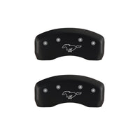 MGP 4 Caliper Covers Engraved Front Mustang Engraved Rear Pony Red finish silver ch - 10224SMPYRD