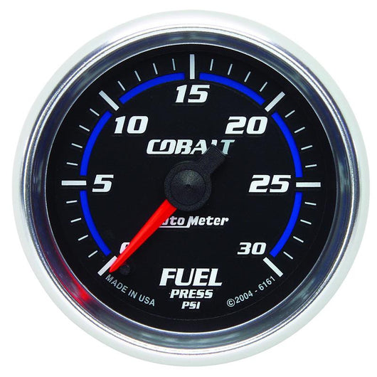 Autometer Cobalt 52mm 0-30 PSI Full Sweep Electronic Fuel Pressure Gauge - 6161