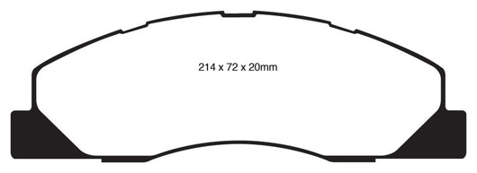 EBC 09-11 Dodge Ram 2500 Pick-up 5.7 2WD/4WD Yellowstuff Front Brake Pads - DP41847R