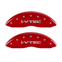 MGP 4 Caliper Covers Engraved Front & Rear i-Vtec Red finish silver ch - 39013SIVTRD