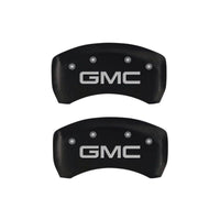 MGP 4 Caliper Covers Engraved Front & Rear GMC Red finish silver ch - 34209SGMCRD