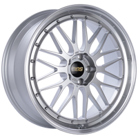 BBS LM 21x9 5x120 ET32 Diamond Silver Center Diamond Cut Lip Wheel -82mm PFS/Clip Required - LM260DSPK