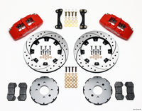 Wilwood Dynapro 6 Front Hat Kit 12.19in Drilled Red 90-99 Civic w/240 mm Disc - 140-10736-DR