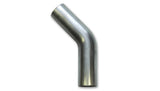 Vibrant 2.25in O.D. T304 SS 45 deg Mandrel Bend 6in x 6in leg lengths (3.375in Centerline Radius) - 13098