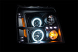 ANZO 2002-2006 Cadillac Escalade Projector Headlights w/ Halo Black (CCFL) - 111142