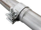 aFe Power Twisted Steel Y-Pipe Stainless Steel 2.5in 12-14 Jeep Wrangler V6 3.6L - 48-46208