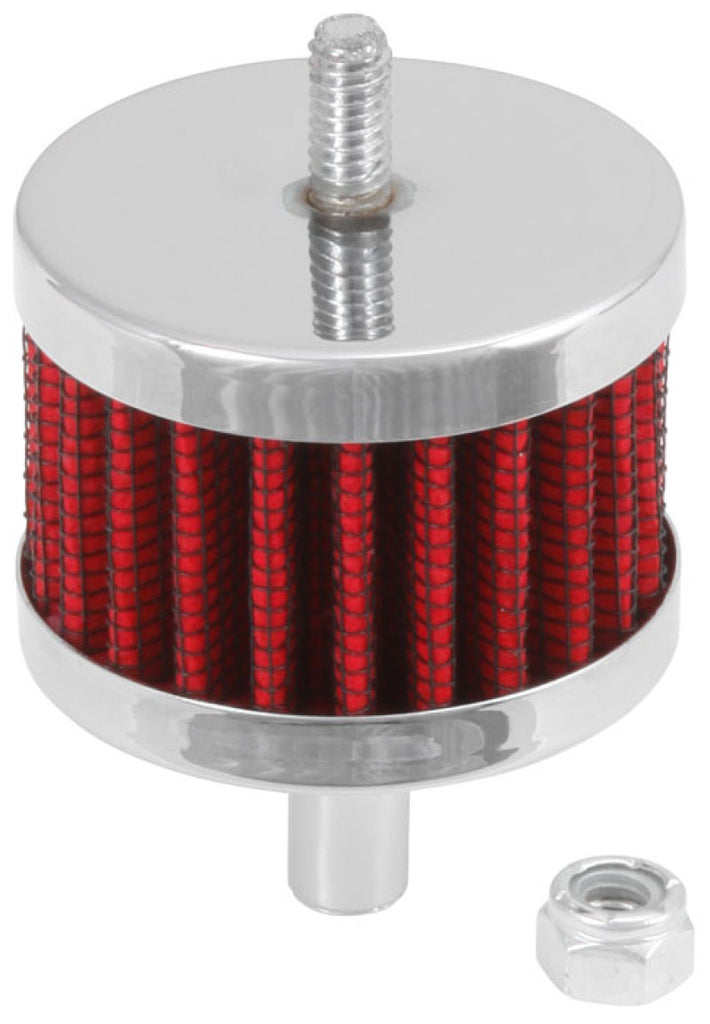 K&N Steel Base Crankcase Vent Filter 3/8in OD Tube  2in OD 1-1/2in Height - 62-1090