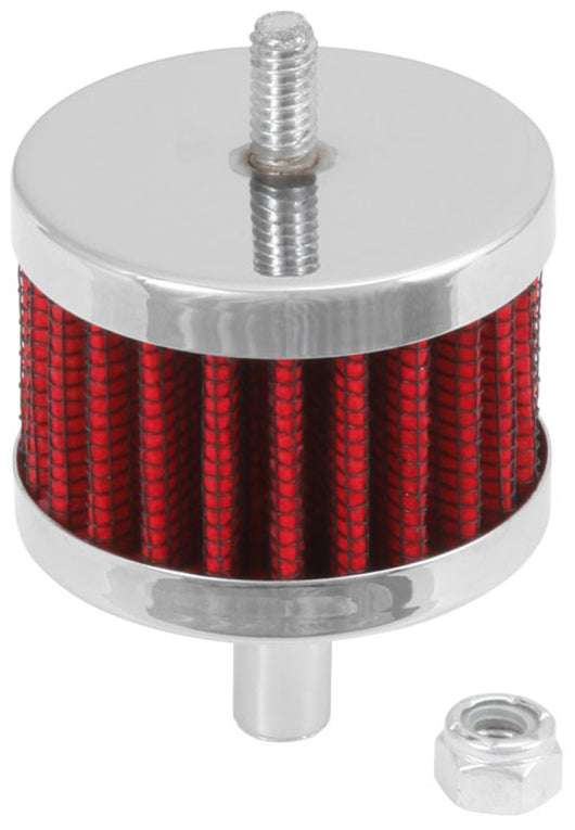 K&N Steel Base Crankcase Vent Filter 3/8in OD Tube  2in OD 1-1/2in Height - 62-1090