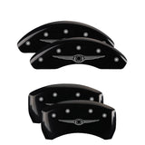 MGP 4 Caliper Covers Engraved Front & Rear MGP Black finish silver ch - 32011SMGPBK