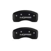 MGP 4 Caliper Covers Engraved Front & Rear MOPAR Red finish silver ch - 32015SMOPRD