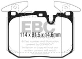 EBC 2014+ BMW I8 1.5L Turbo/Electric Yellowstuff Front Brake Pads - DP42303R