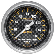 Autometer Carbon Fiber 52mm 1600 Deg F Electronic EGT Gauge Kit - 4744