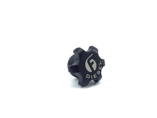 Fleece Performance 2013+ Dodge Cummins Black Anodized Billet Fuel Cap - FPE-FC-1316-BLK