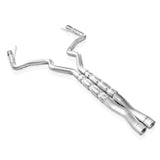 Stainless Works 2015-16 Mustang GT 3in Catback X-Pipe Retro Chambered Mufflers 2-1/2in Cores - M15CB3X