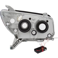 ANZO 2006-2009 Toyota 4Runner Projector Headlights w/ Halo Black - 111320
