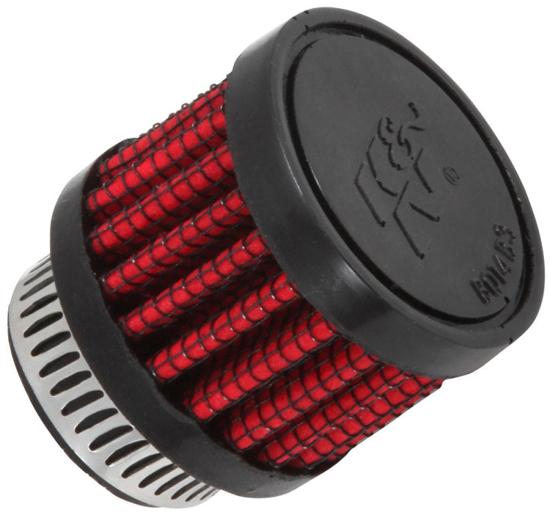 K&N 0.75 inch ID 1.375 inch OD 1.125 inch H Clamp On Crankcase Vent Filter - 62-1560