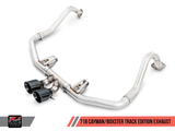 AWE Tuning Porsche 718 Boxster / Cayman Track Edition Exhaust - Diamond Black Tips - 3010-33048
