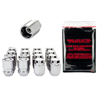 McGard 5 Lug Hex Install Kit w/Locks (Cone Seat Nut) M12X1.25 / 13/16 Hex / 1.28in. Length - Chrome - 84554