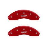 MGP 4 Caliper Covers Engraved Front & Rear MGP Red Finish Silver Characters 2012 Kia Optima - 21187SMGPRD