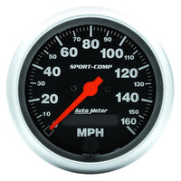 Autometer Sport-Comp 3-3/8 inch 160 MPH Electronic Speedometer Gauge - 3988