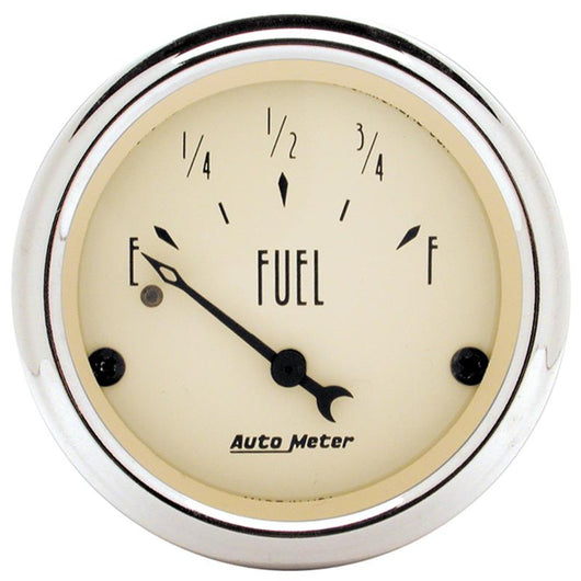 Autometer 2in 0 OHMS Empty/30 OHMS Full Antique Beige Fuel Level Gauge - 1818