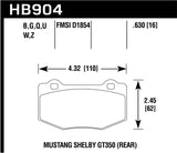 Hawk 15-17 Ford Mustang DTC-70 Compound Rear Brake Pads - HB904U.630