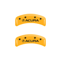 MGP 4 Caliper Covers Engraved Front & Rear Acura Yellow Finish Black Char 2001 Acura TL - 39002SACUYL