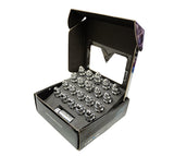 NRG 500 Series M12 X 1.5 Bullet Shape Steel Lug Nut Set - 21 Pc w/Lock Key - Silver - LN-LS500SL-21