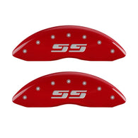 MGP 2 Caliper Covers Eng Front Silverado SS Red Finish Sil Char 2010 Chevy Silverado 1500 - 14207FSS3RD