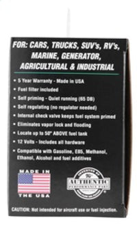 K&N Performance Electric Fuel Pump 9-11.5 PSI Diesel - 81-0403