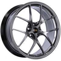 BBS RI-D 20x8.5 5x112 ET50 Diamond Black Wheel -82mm PFS/Clip Required - RI027DBK