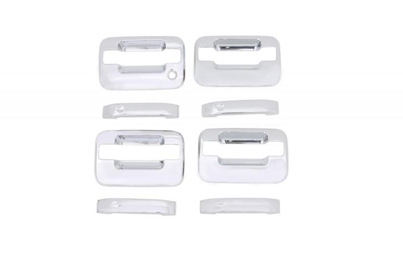 AVS 04-14 Ford F-150 (No Keypad/Passenger Keyhole) Door Handle Covers (4 Door) 8pc Set - Chrome - 685302