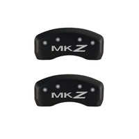 MGP 4 Caliper Covers Engraved Front Lincoln Engraved Rear MKZ Red finish silver ch - 36008SLCZRD