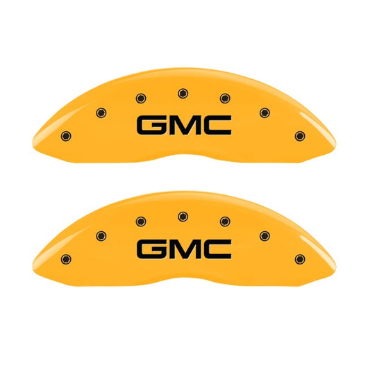 MGP 2 Caliper Covers Engraved Front GMC Yellow Finish Black Characters 2004 GMC Canyon - 34213FGMCYL