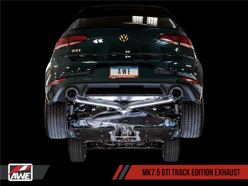 AWE Tuning Volkswagen GTI MK7.5 2.0T Track Edition Exhaust w/Chrome Silver Tips 102mm - 3020-32042