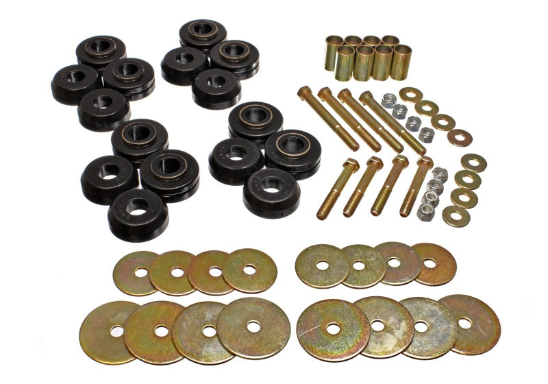 Energy Suspension Bronco Body Mnt W/Hardware - Black - 4.4110G