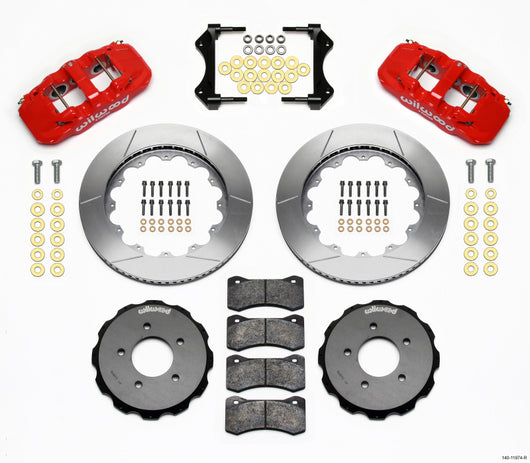 Wilwood AERO6 Front Hat Kit 14.00 Red 99-06 BMW E46 - 140-11974-R
